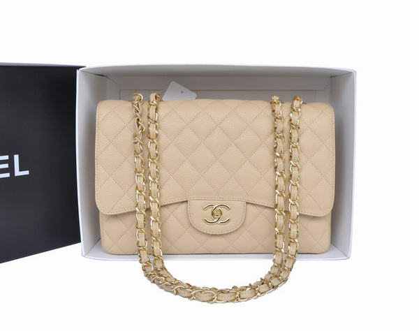 AAA Chanel Original Apricot Caviar Leather Flap Bag A28600 Gold On Sale